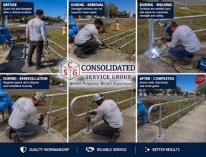 Guard Rail Repaired After Vehicle Impact525